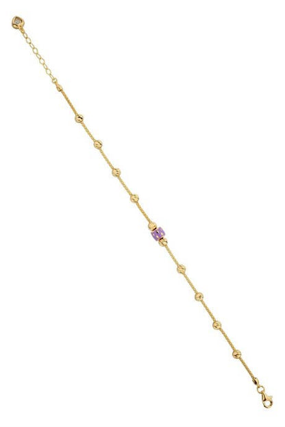 Solid Gold Dorica Beaded Star With Figure Bracelet | 14K (585) | 3.31 gr