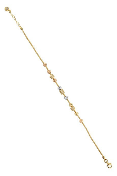 Bracelet en perles Dorica en or massif | 14K (585) | 3,74 grammes