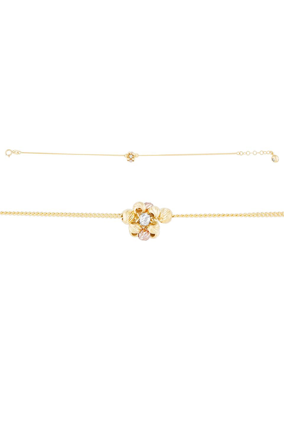 Pulsera con cuentas Dorica de oro macizo