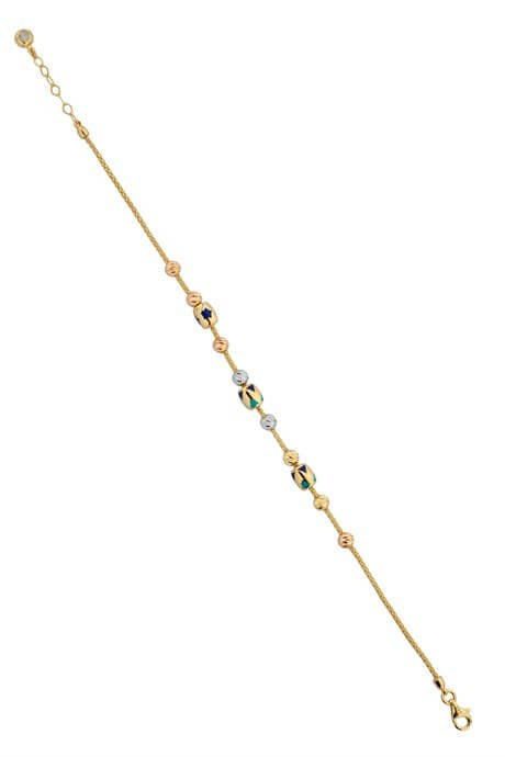 Pulsera de cuentas Dorica de oro macizo | 14K (585) | 5,38 gramos