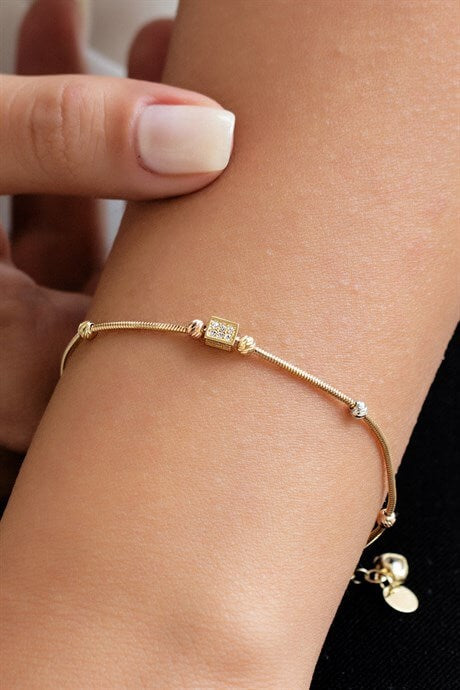Bracelet en perles Dorica en or massif | 14K (585) | 2,88 grammes