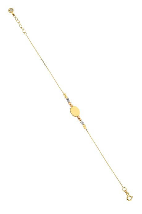 Solid Gold Dorica Beaded Bracelet | 14K (585) | 1.83 gr