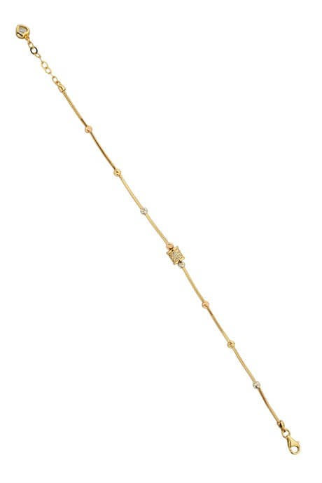 Bracelet en perles Dorica en or massif | 14K (585) | 3,40 gr