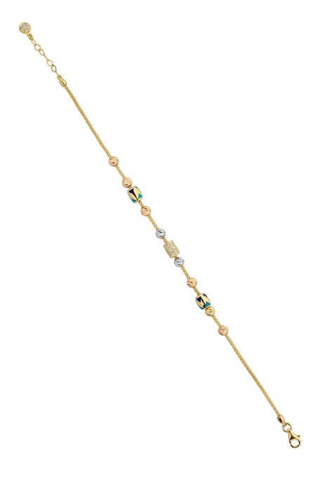 Bracelet en perles Dorica en or massif | 14K (585) | 4,86 grammes