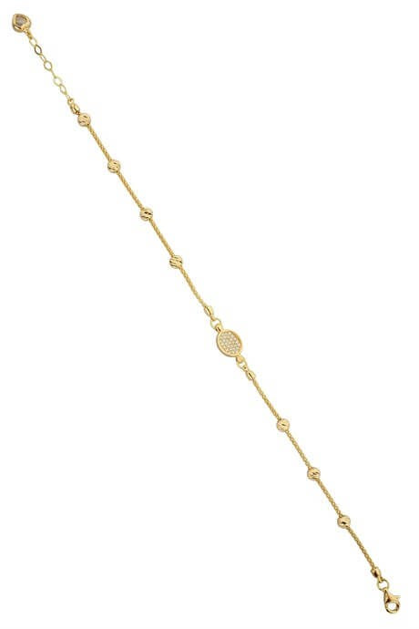 Bracelet en perles Dorica en or massif | 14K (585) | 3,30 gr