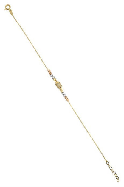 Solid Gold Dorica Beaded Bracelet | 14K (585) | 1.53 gr
