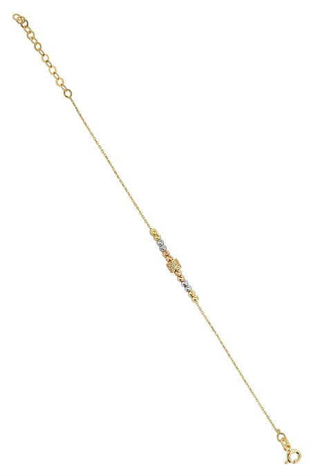 Solid Gold Dorica Beaded Bracelet | 14K (585) | 1.41 gr