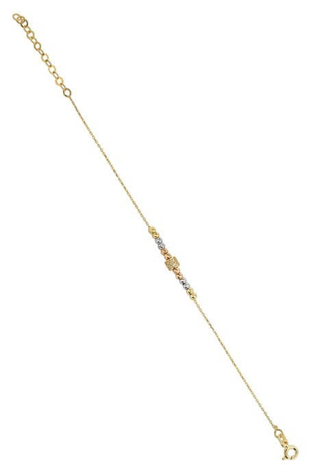 Pulsera de cuentas Dorica de oro macizo | 14K (585) | 1,41 gramos