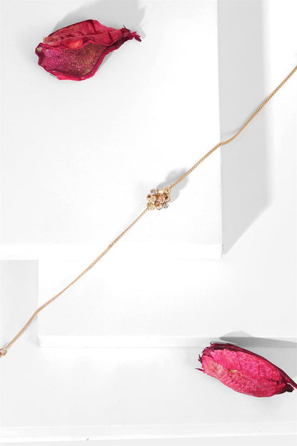 Pulsera con cuentas Dorica de oro macizo