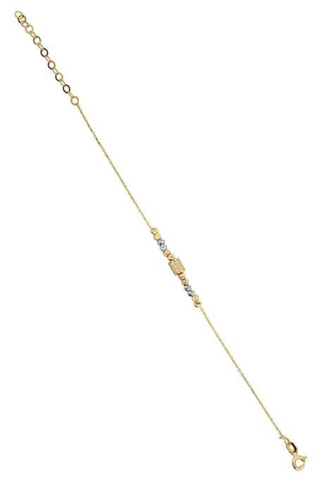 Solid Gold Dorica Beaded Bracelet | 14K (585) | 1.53 gr