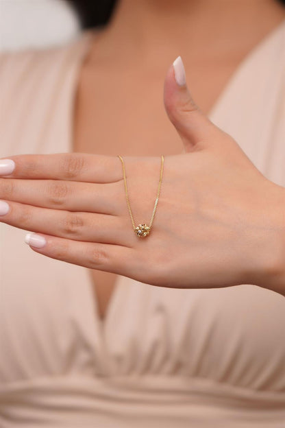 Pulsera con cuentas Dorica de oro macizo