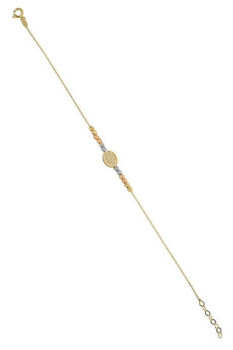 Solid Gold Dorica Beaded Bracelet | 14K (585) | 1.52 gr