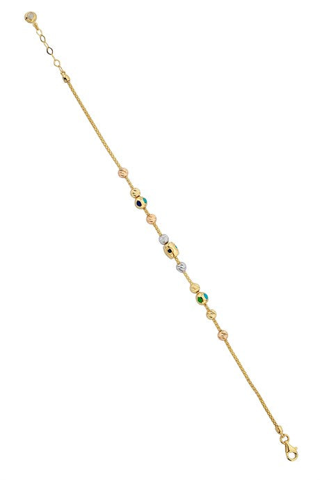 Bracelet en perles Dorica en or massif | 14K (585) | 4,64 grammes