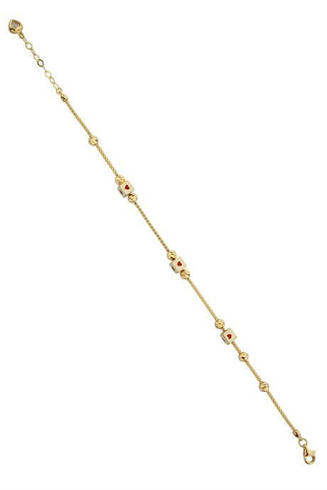 Bracelet en perles Dorica en or massif | 14K (585) | 4,52 grammes