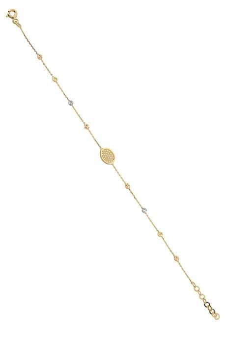 Solid Gold Dorica Beaded Bracelet | 14K (585) | 1.32 gr