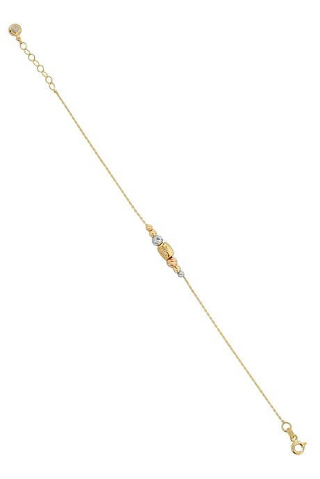 Pulsera de cuentas Dorica de oro macizo | 14K (585) | 2,24 gramos