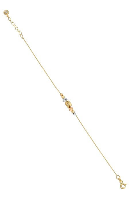 Solid Gold Dorica Beaded Bracelet | 14K (585) | 2.24 gr