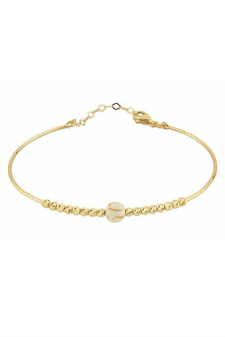 Solid Gold Dorica Beaded Bracelet | 14K (585) | 2.88 gr