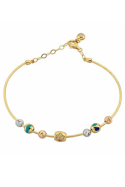 Bracelet en perles Dorica en or massif | 14K (585) | 4,92 grammes