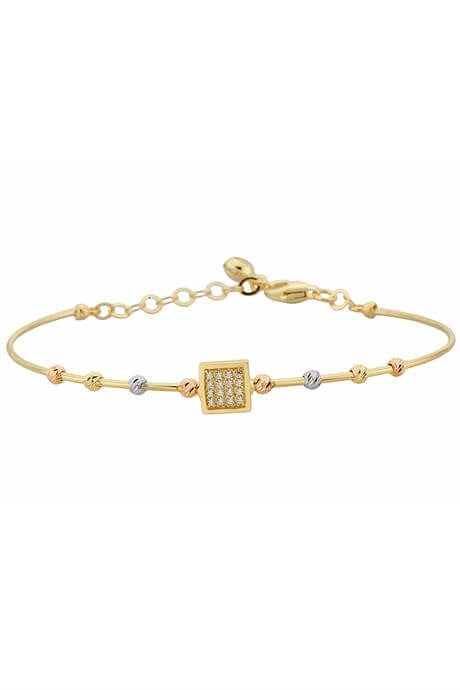 Solid Gold Dorica Beaded Bracelet | 14K (585) | 3.03 gr