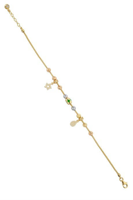 Bracelet à breloques en perles Dorica en or massif | 14K (585) | 4,55 grammes