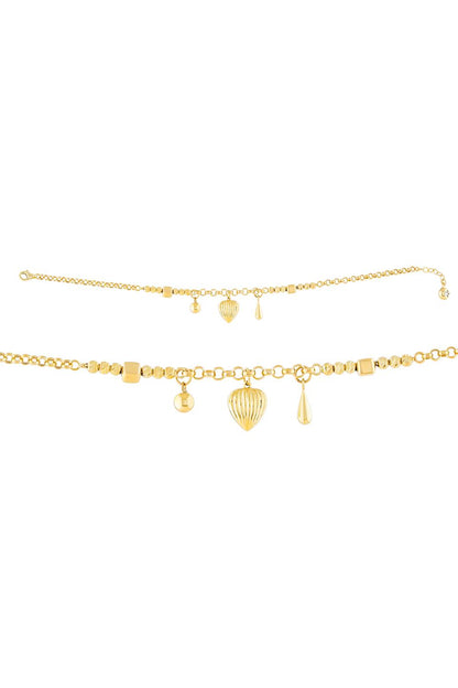 Pulsera con dijes de cuentas Dorica de oro macizo