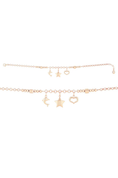 Pulsera con dijes de cuentas Dorica de oro macizo