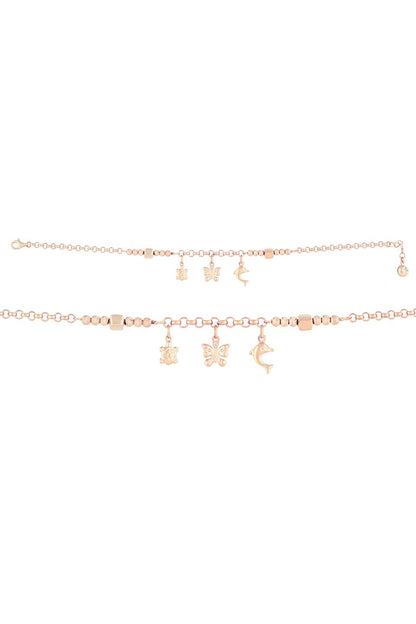 Pulsera con dijes de cuentas Dorica de oro macizo