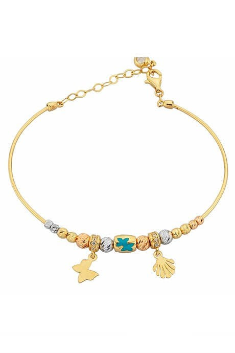 Bracelet à breloques en perles Dorica en or massif | 14K (585) | 5,05 grammes