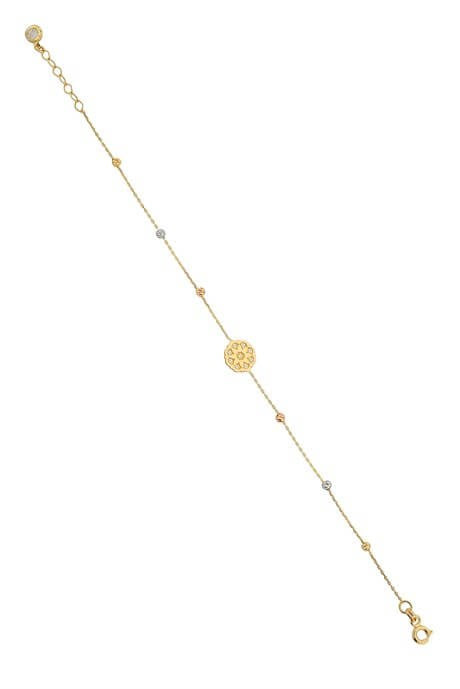 Solid Gold Dorica Beaded Flower Bracelet | 14K (585) | 1.70 gr