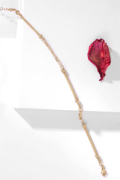 Pulsera de palo con cuentas Dorica de oro macizo