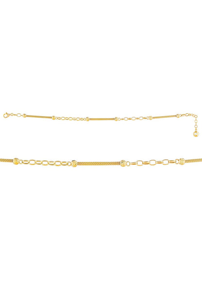 Pulsera de palo con cuentas Dorica de oro macizo