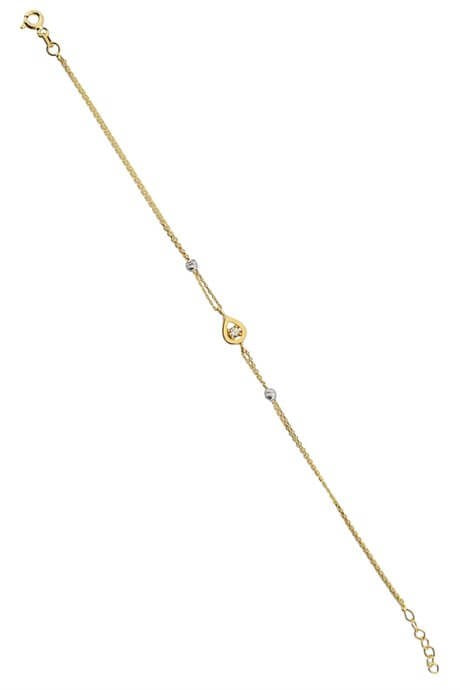 Solid Gold Dorica Beaded Drop Bracelet | 14K (585) | 1.51 gr