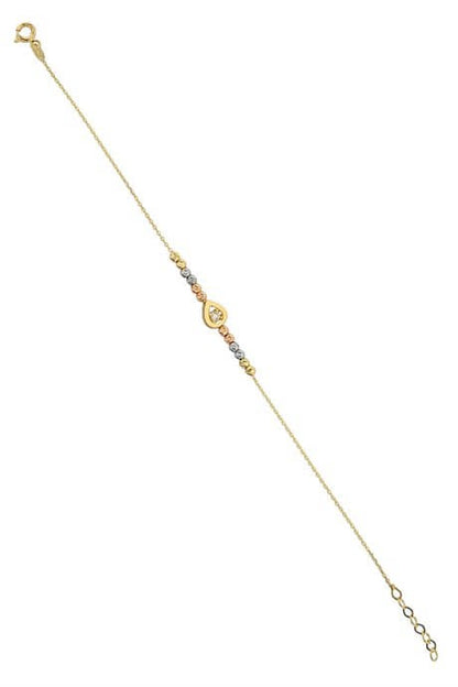 pulsera de gota con cuentas Dorica de oro macizo | 14K (585) | 1,58 gramos