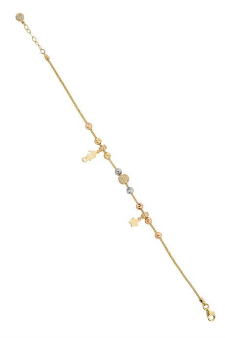 Solid Gold Dorica Beaded Seahorse And Star Bracelet | 14K (585) | 4.11 gr