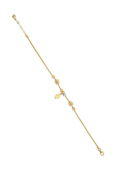 Bracelet main de Fatima (Hamsa) perlé Dorica en or massif | 14K (585) | 4,70 gr