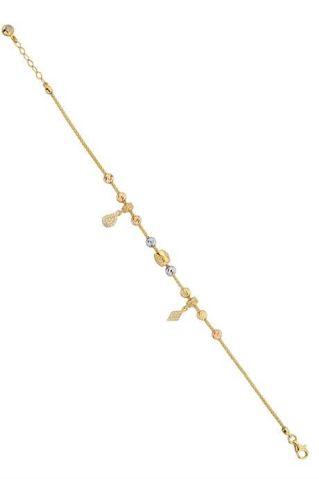 Dorica or massif perlé avec Bracelet Figure | 14K (585) | 4,62 grammes