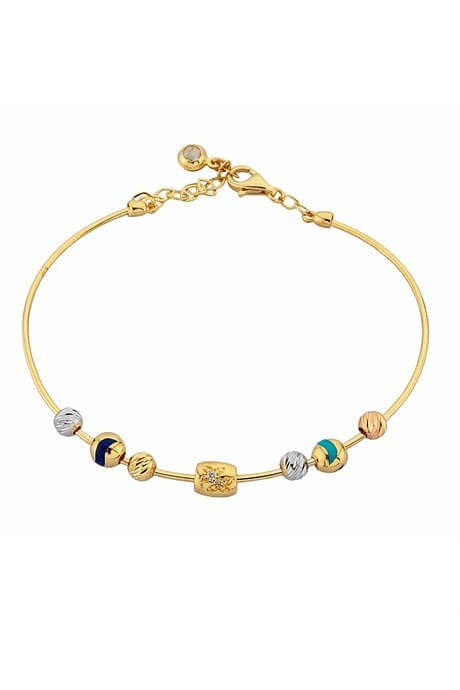 Dorica or massif perlé avec Bracelet Figure | 14K (585) | 4,87 grammes