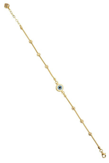 Bracelet œil perlé Dorica en or massif | 14K (585) | 3,41 grammes