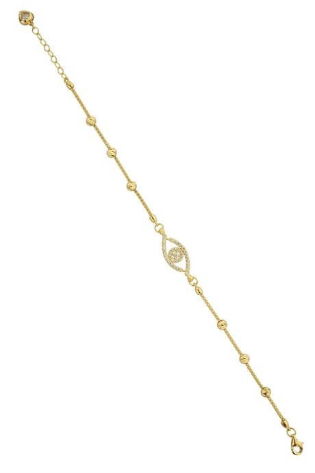 Bracelet œil perlé Dorica en or massif | 14K (585) | 3,38 grammes