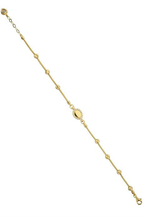 Bracelet soleil perlé Dorica en or massif | 14K (585) | 3,27 grammes