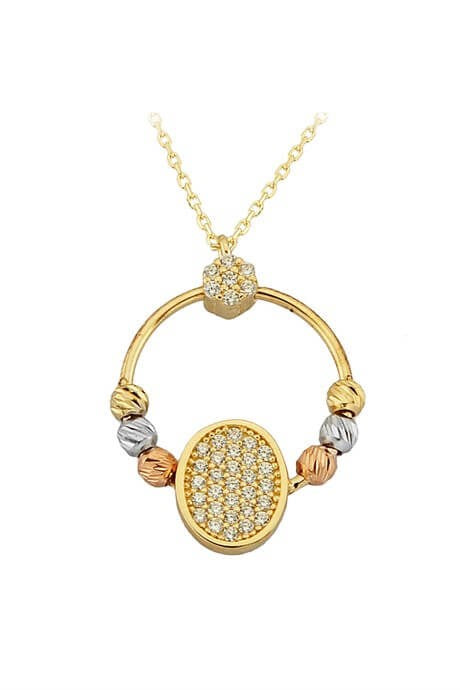 Collier cercle perlé Dorica en or massif | 14K (585) | 2,25 grammes