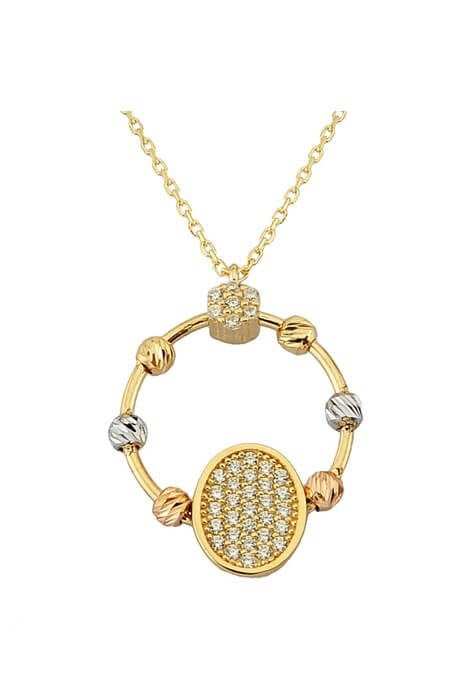 Collier cercle perlé Dorica en or massif | 14K (585) | 2,21 grammes