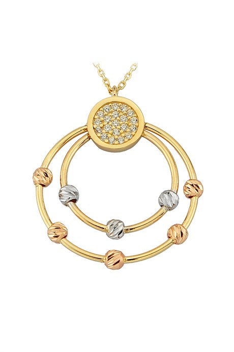 Collier cercle perlé Dorica en or massif | 14K (585) | 2,50 gr