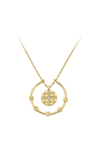 Collier cercle perlé Dorica en or massif | 14K (585) | 2,67 grammes