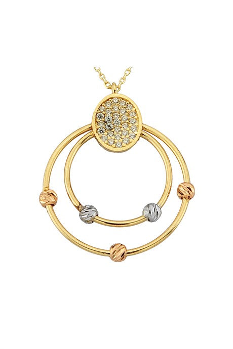 Collier cercle perlé Dorica en or massif | 14K (585) | 2,35 grammes