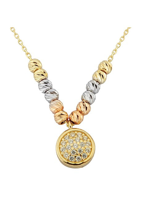 Solid Gold Dorica Beaded Necklace | 14K (585) | 1.81 gr