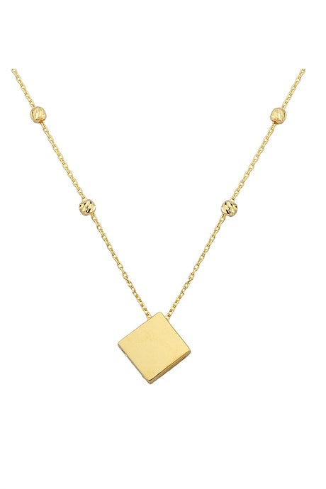 Solid Gold Dorica Beaded Necklace | 14K (585) | 1.98 gr