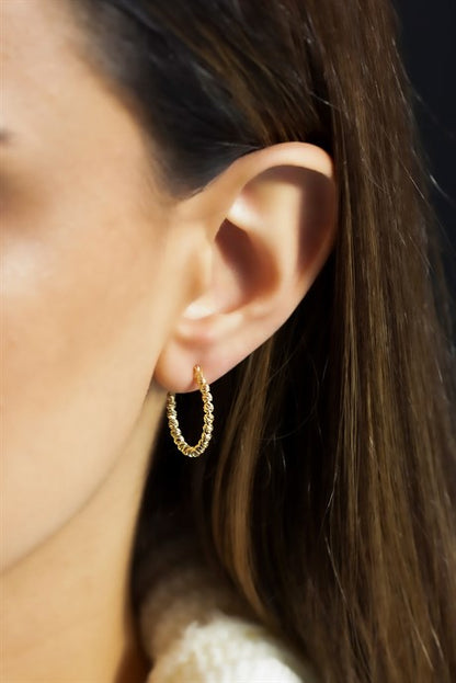 Solid Gold Dorica Beaded Earring | 8K (333) | 2.45 gr
