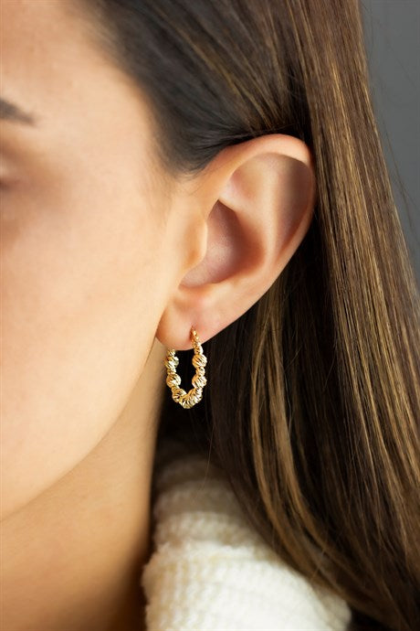 Solid Gold Dorica Beaded Earring | 8K (333) | 3.22 gr